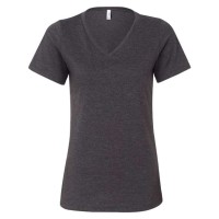 Women's Relaxed Heather CVC V-Neck Tee