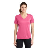 Sport-Tek® Ladies PosiCharge® RacerMesh® V-Neck Tee