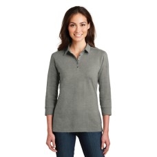 Port Authority® Ladies 3/4-Sleeve Meridian Cotton Blend Polo