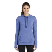 Sport-Tek ® Ladies PosiCharge ® Tri-Blend Wicking Fleece Hooded Pullover