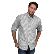 Easy-Care Gingham Check Shirt - BIG-TALL SIZES